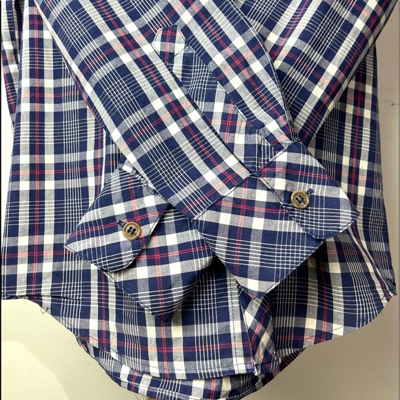 Benny Gold chambray plaid button up - Picture 6 of 16